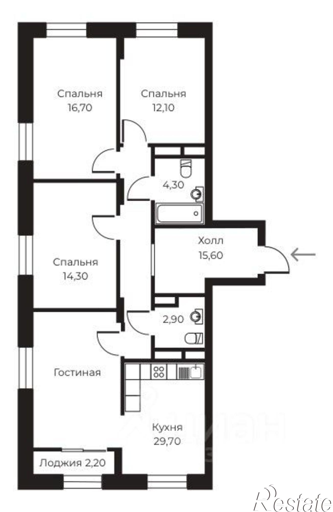 Купить квартиру за 12 500 000 рублей на улица 30-летия Октября, 92