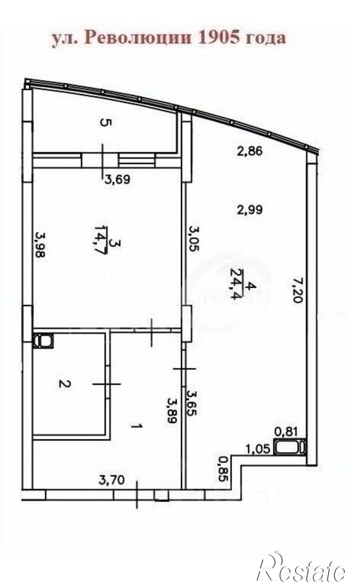 Купить квартиру за 8 900 000 рублей на улица Революции 1905 года, 31Б