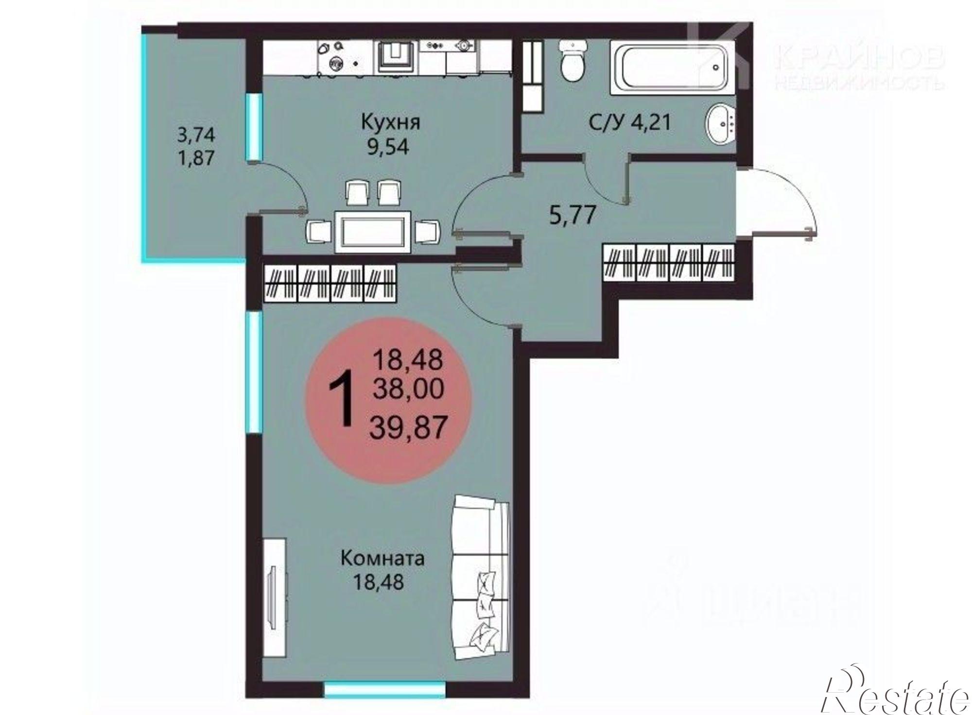 Купить квартиру за 3 752 640 рублей на ул Болховитинова, 11