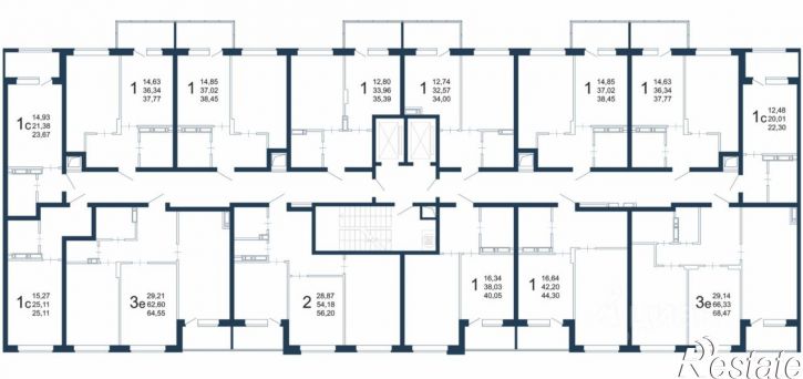 2-комн квартира в новом доме Московский проспект, 72,  д. 72