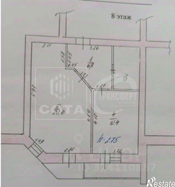 1-комн квартира ул 20-летия Октября, 64,  д. 64
