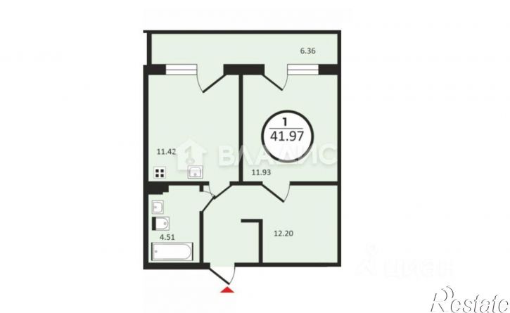 1-комн квартира в новом доме Одесская улица, 24,  д. 24