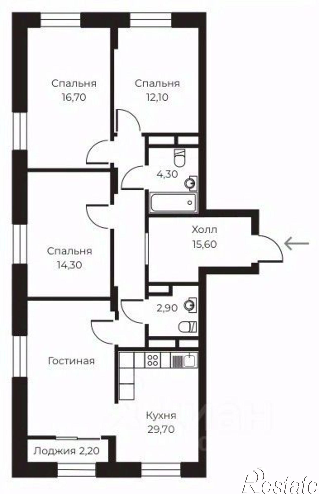 Купить квартиру за 12 500 000 рублей на улица 30-летия Октября, 92