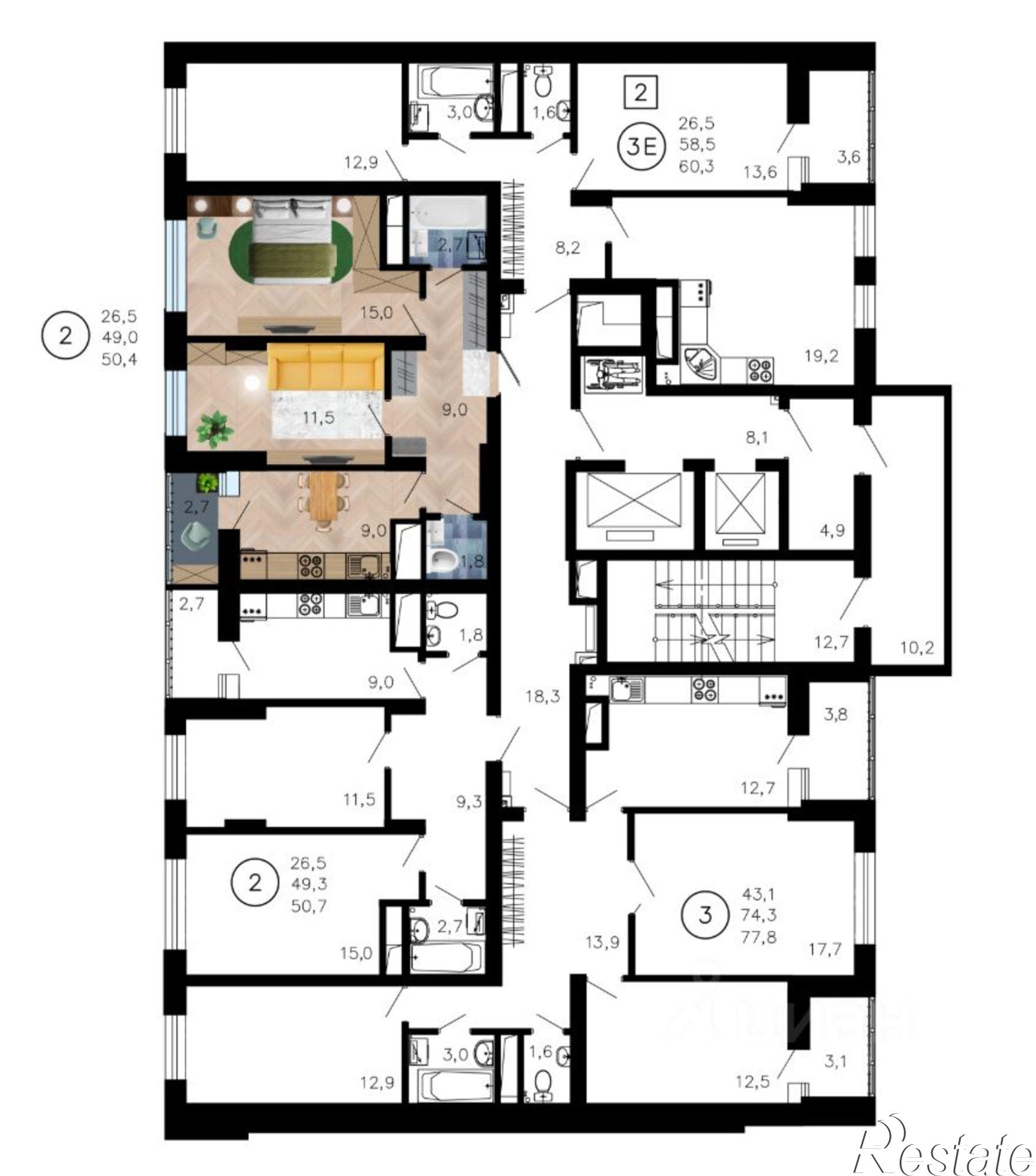 Купить квартиру за 6 681 400 рублей на улица Рокоссовского, 47