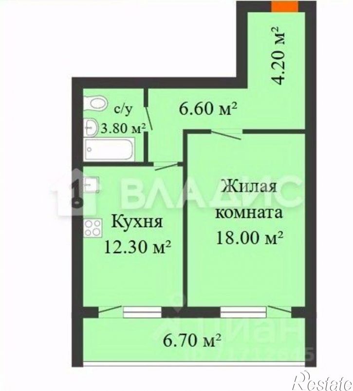 1-комн квартира ул Композитора Ставонина, 84А,  д. 84А