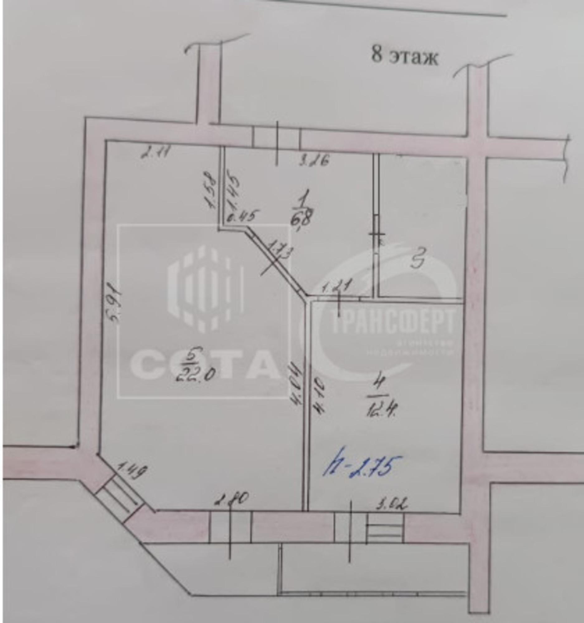 Купить квартиру за 6 100 000 рублей на 20-летия Октября улица, 64