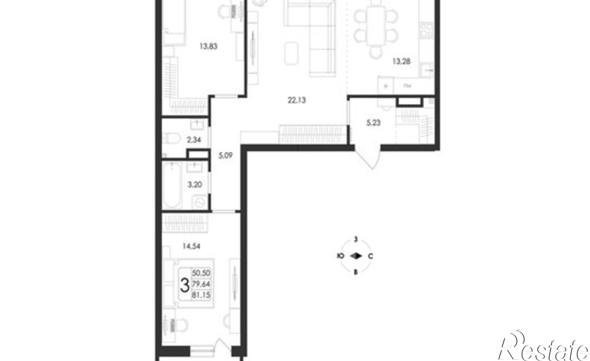 Купить квартиру за 12 162 900 рублей на ул Ключевая, 1В
