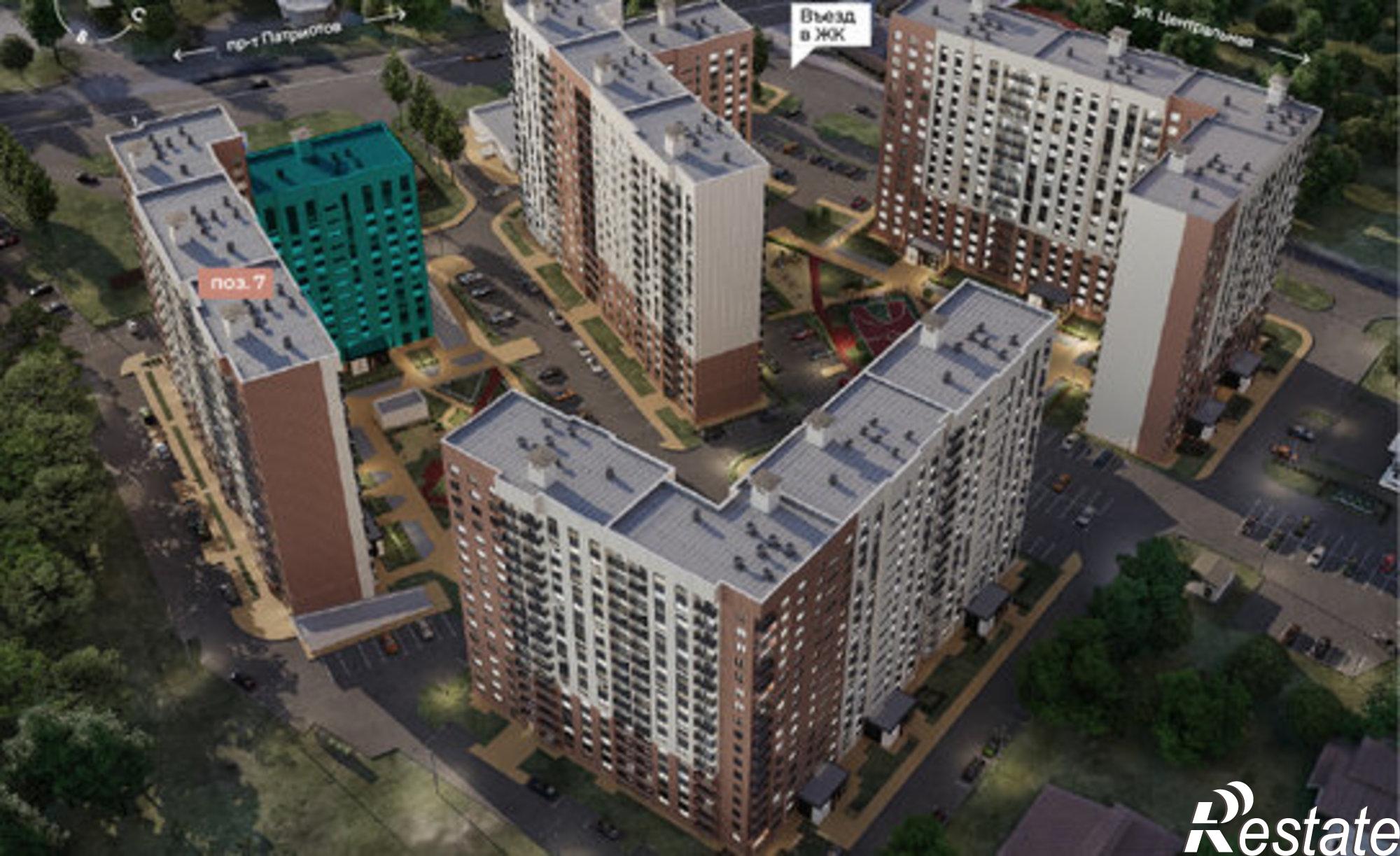 Купить квартиру за 6 129 120 рублей на проспект Патриотов, поз. 7