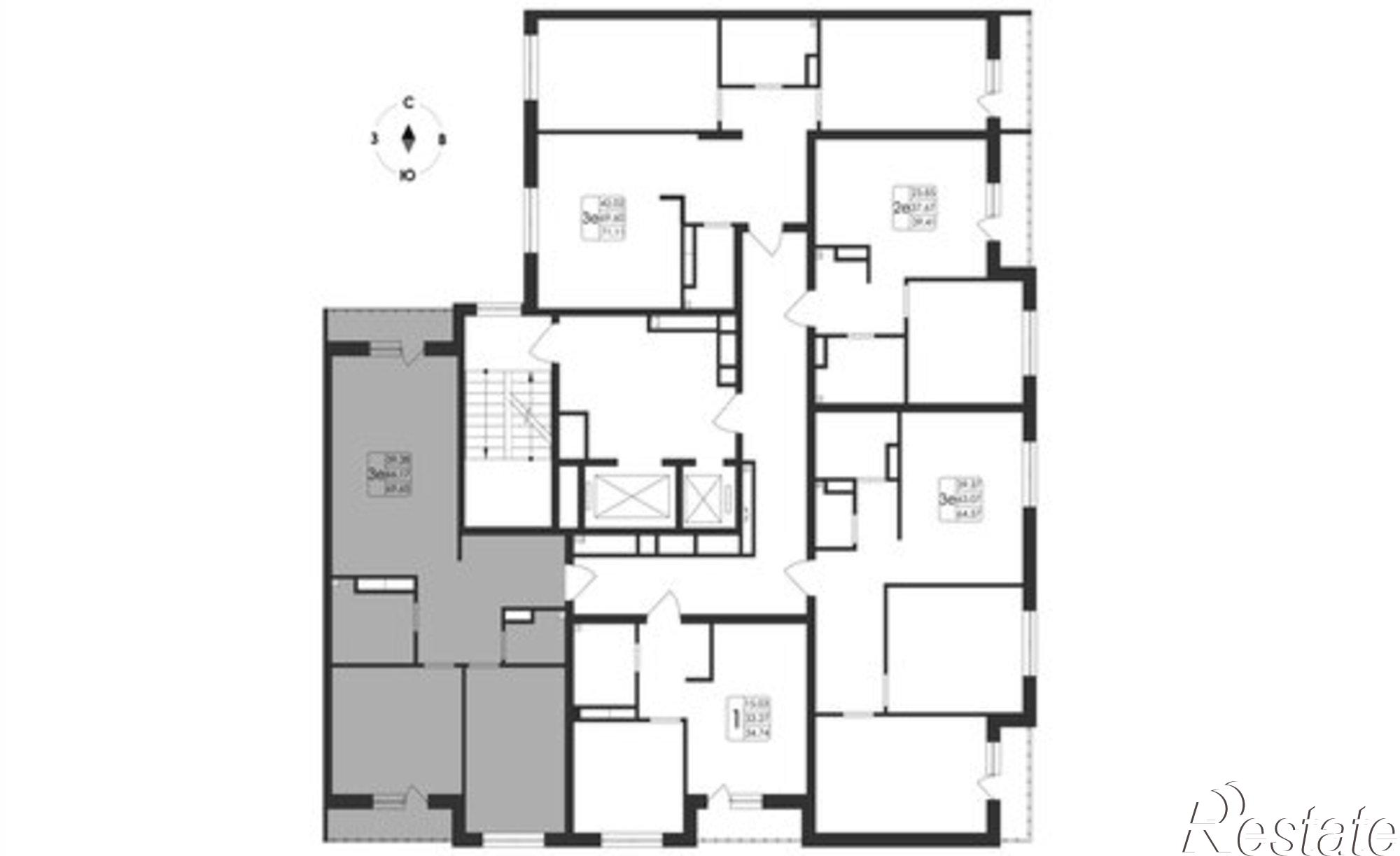 Купить квартиру за 10 824 400 рублей на проспект Патриотов, поз. 7