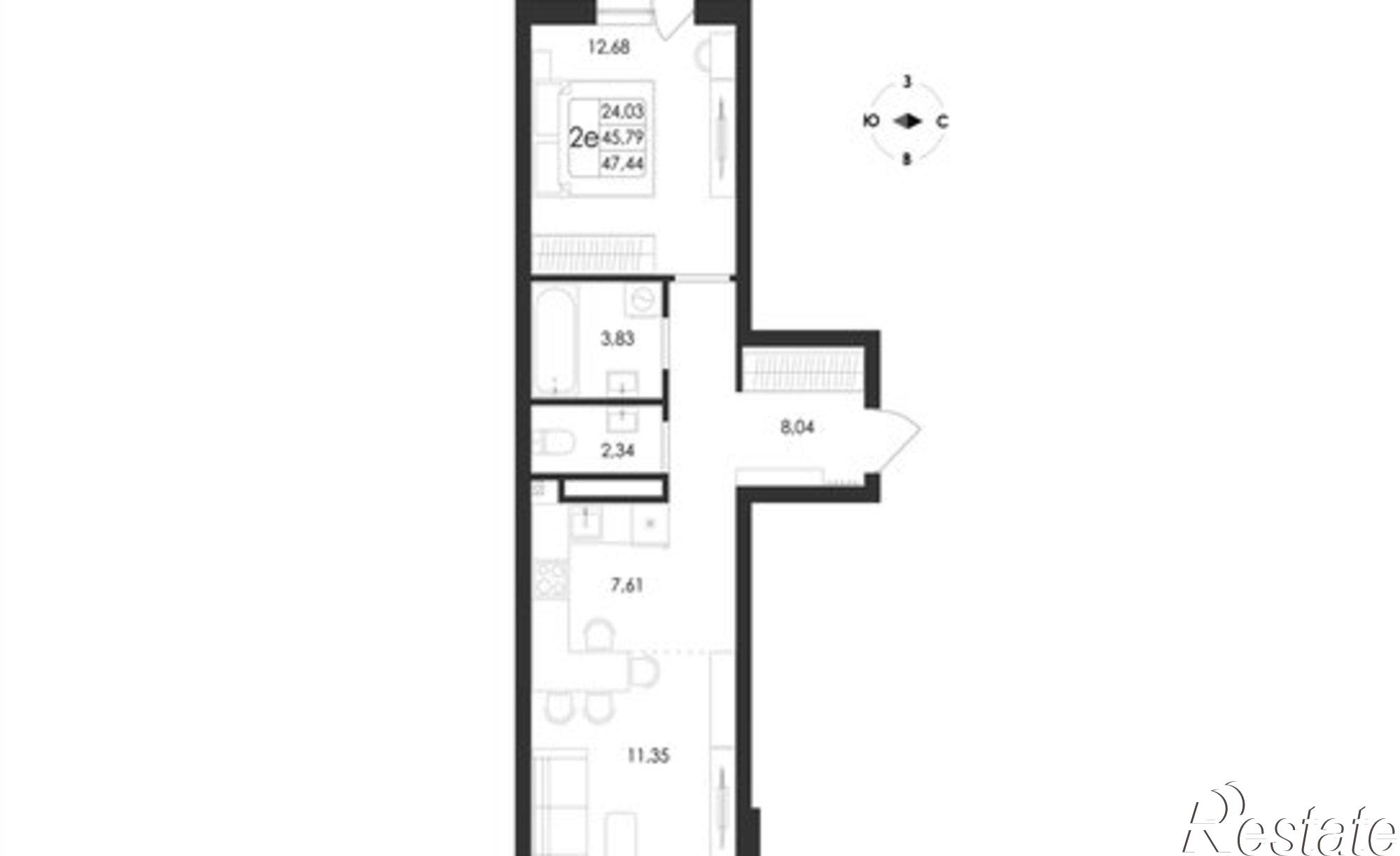 Купить квартиру за 7 942 020 рублей на ул Ключевая, 1В