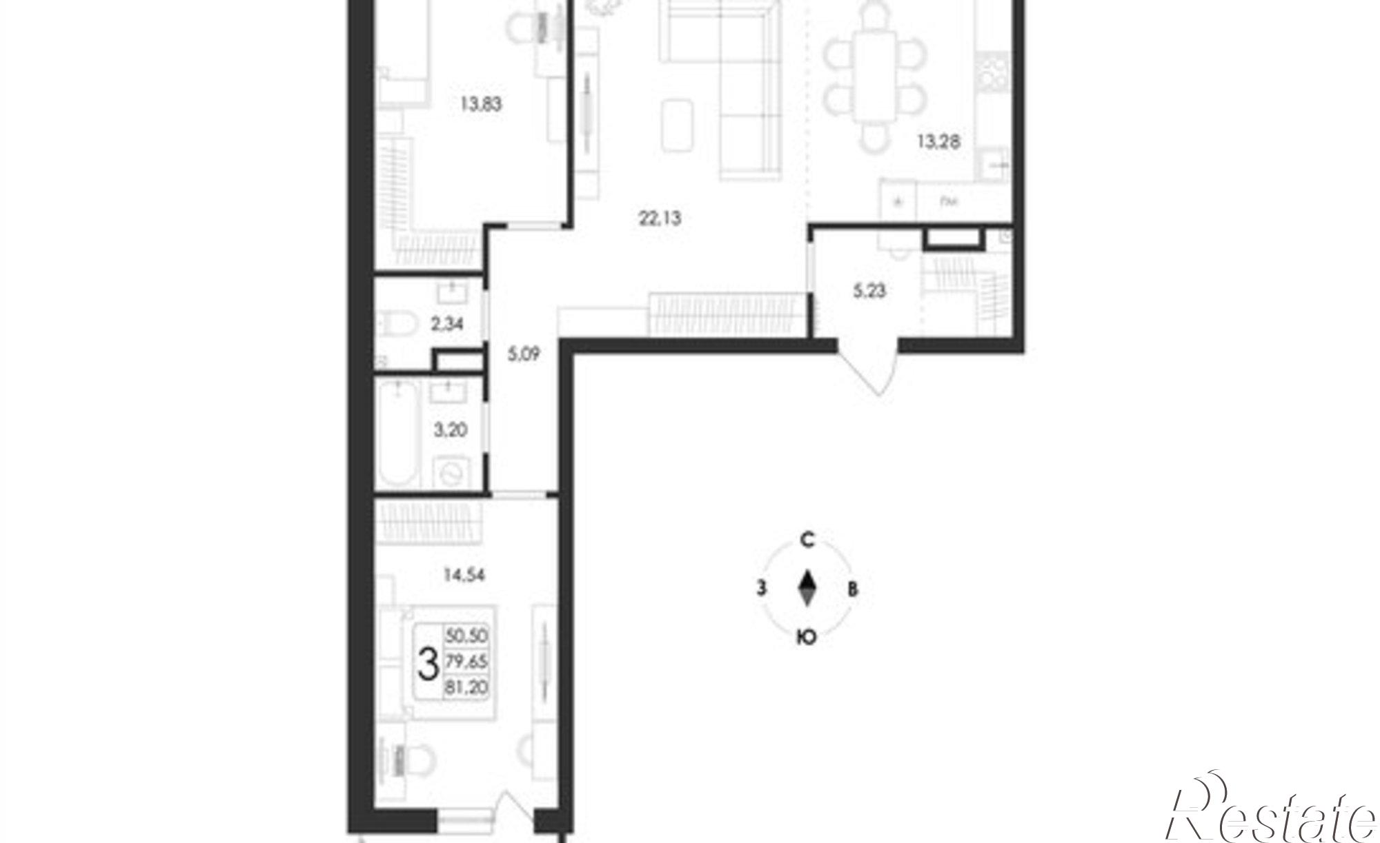 Купить квартиру за 12 170 400 рублей на ул Ключевая, 1В