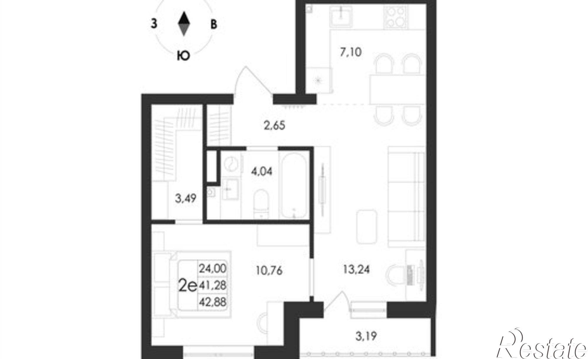 Купить квартиру за 7 077 730 рублей на проспект Патриотов, поз. 7