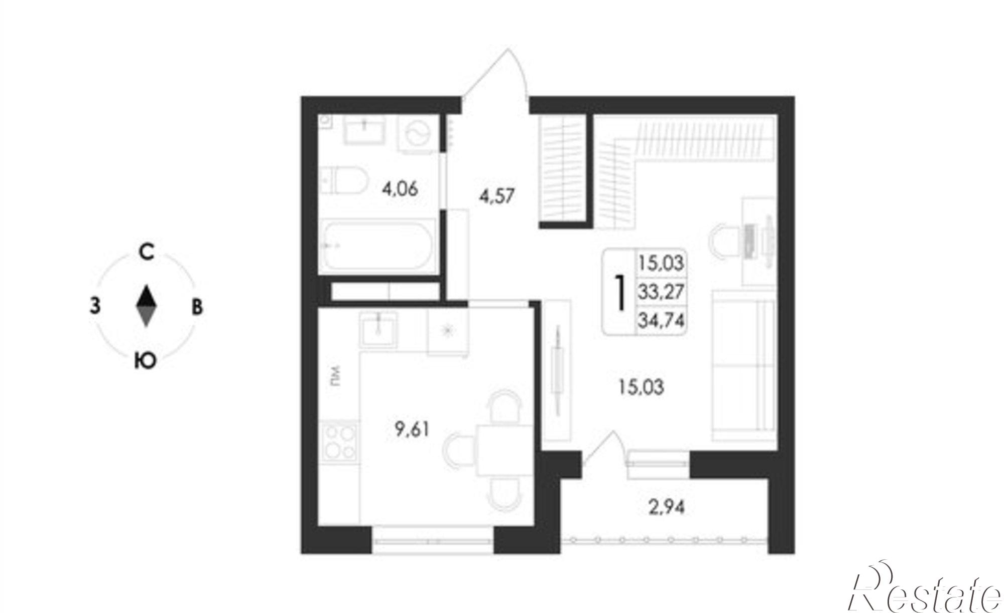 Купить квартиру за 5 934 430 рублей на ул Ключевая, 1В