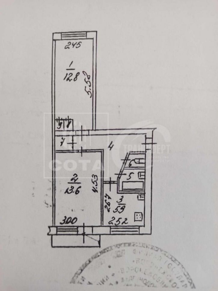 2-комн квартира Старых Большевиков улица, 18