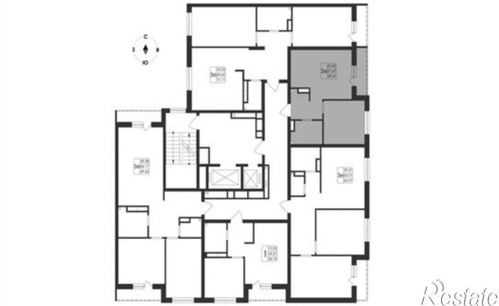 2-комн квартира в новом доме проспект Патриотов, поз. 7,  д. поз. 7