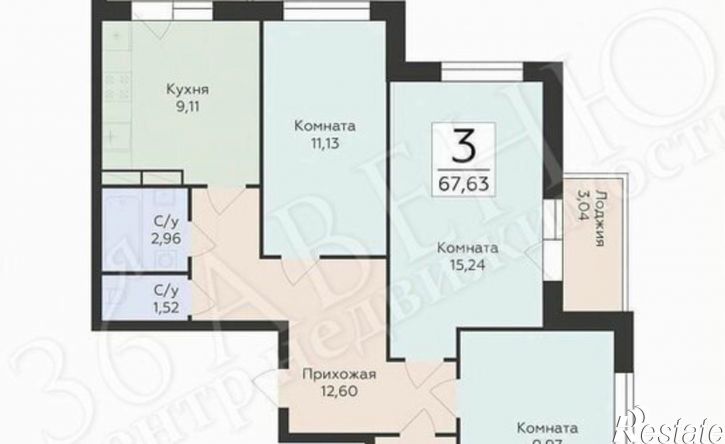 3-комн квартира ул Острогожская, 164,  д. 164