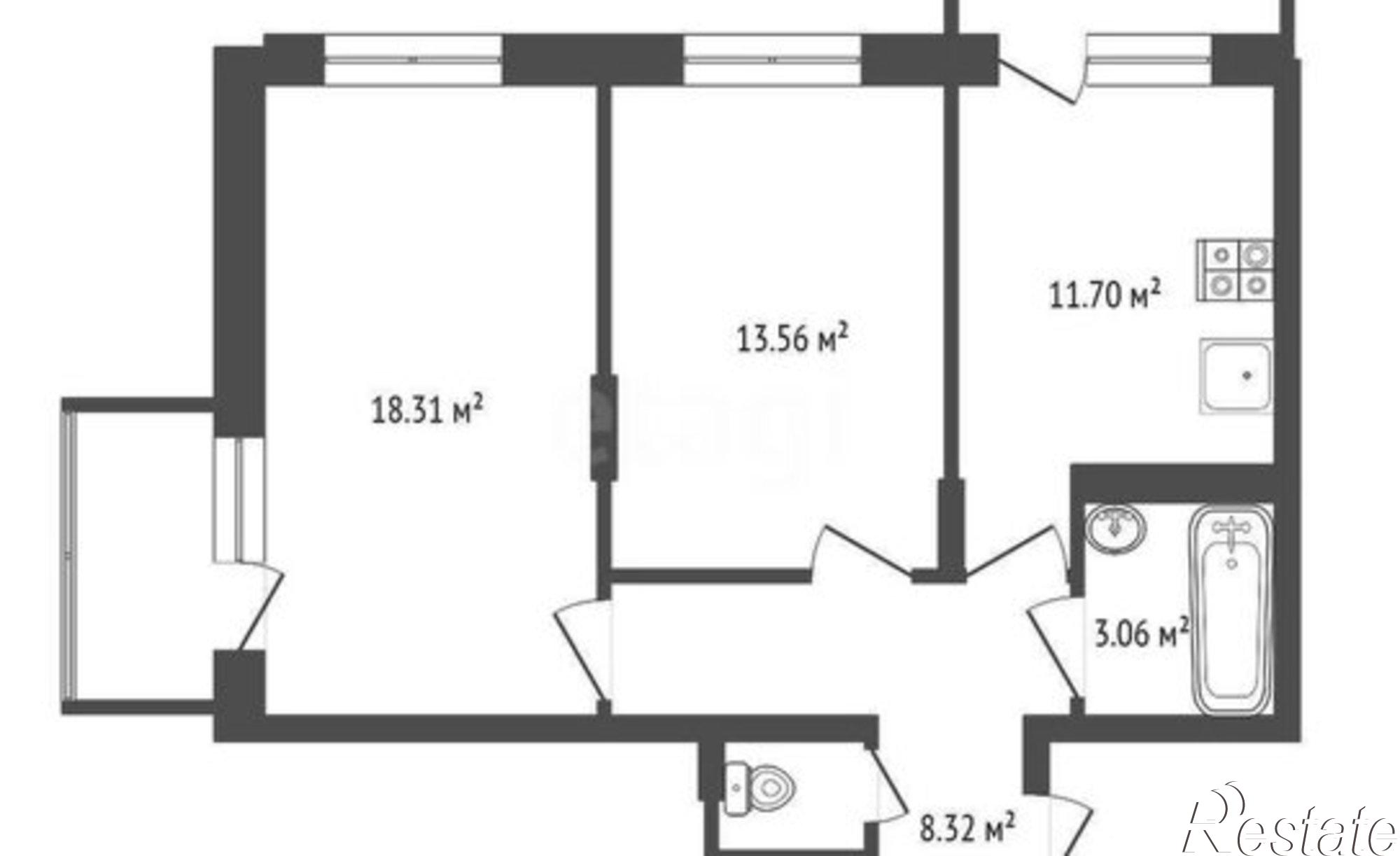 Купить квартиру за 5 700 000 рублей на ул Острогожская, 164
