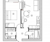 1-комн, 37кв м, этаж 3/13 улица Пирогова, 72А