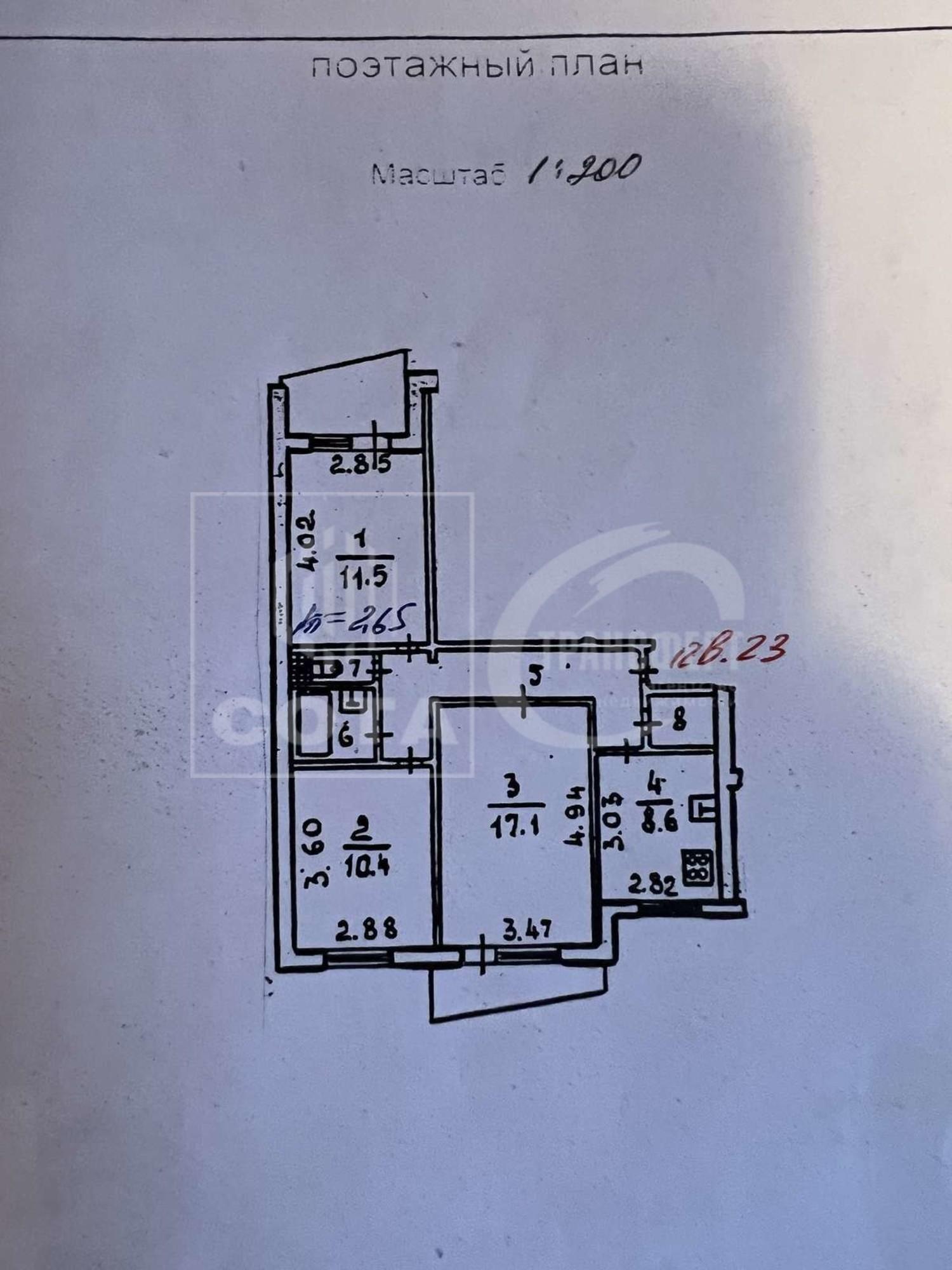 Купить квартиру за 6 450 000 рублей на Генерала Лизюкова улица, 3