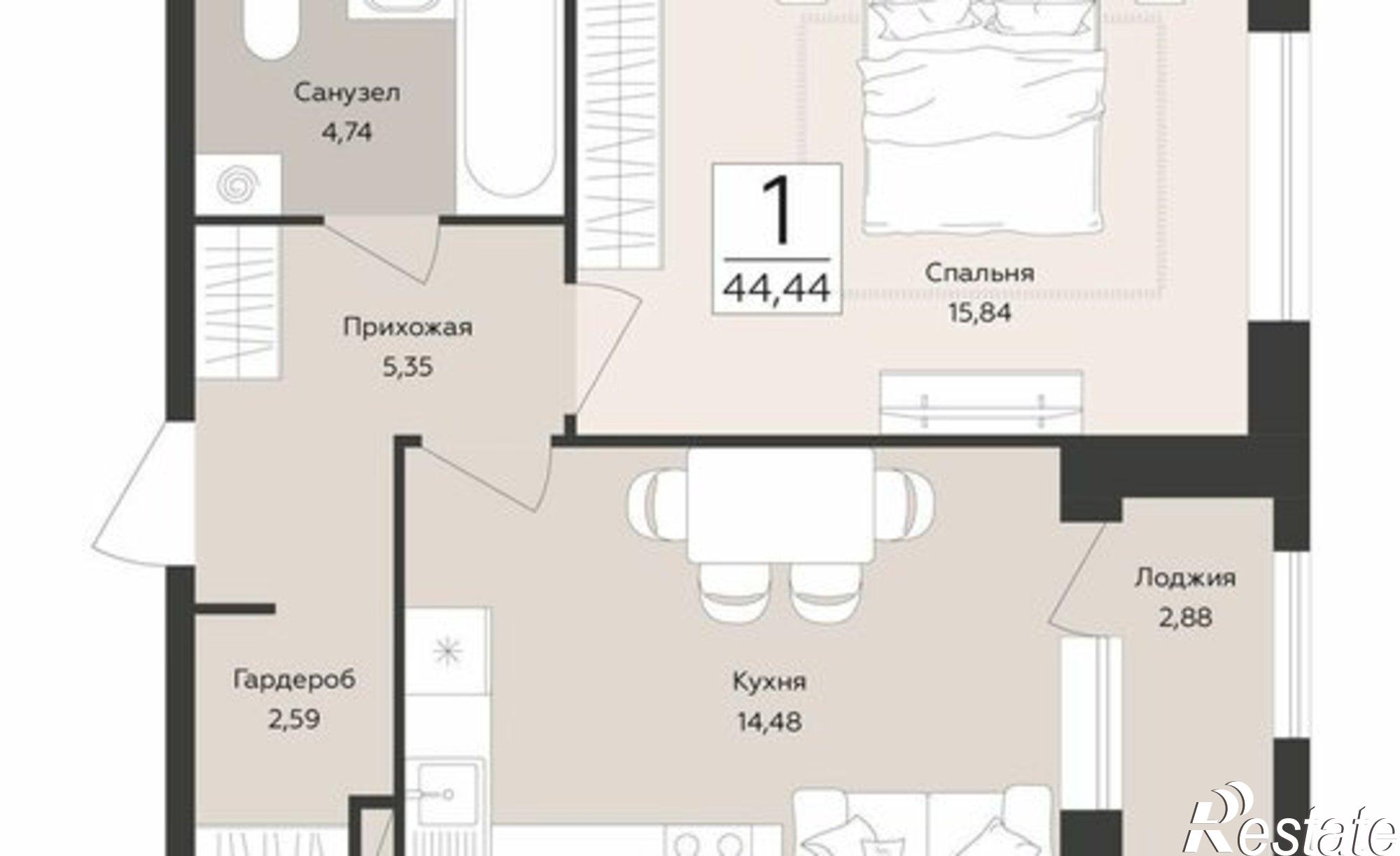 Купить квартиру за 8 221 400 рублей на набережная Массалитинова, 1/1