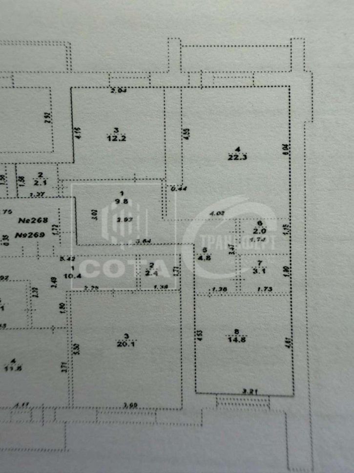 2-комн квартира Здоровья переулок, 90кГ