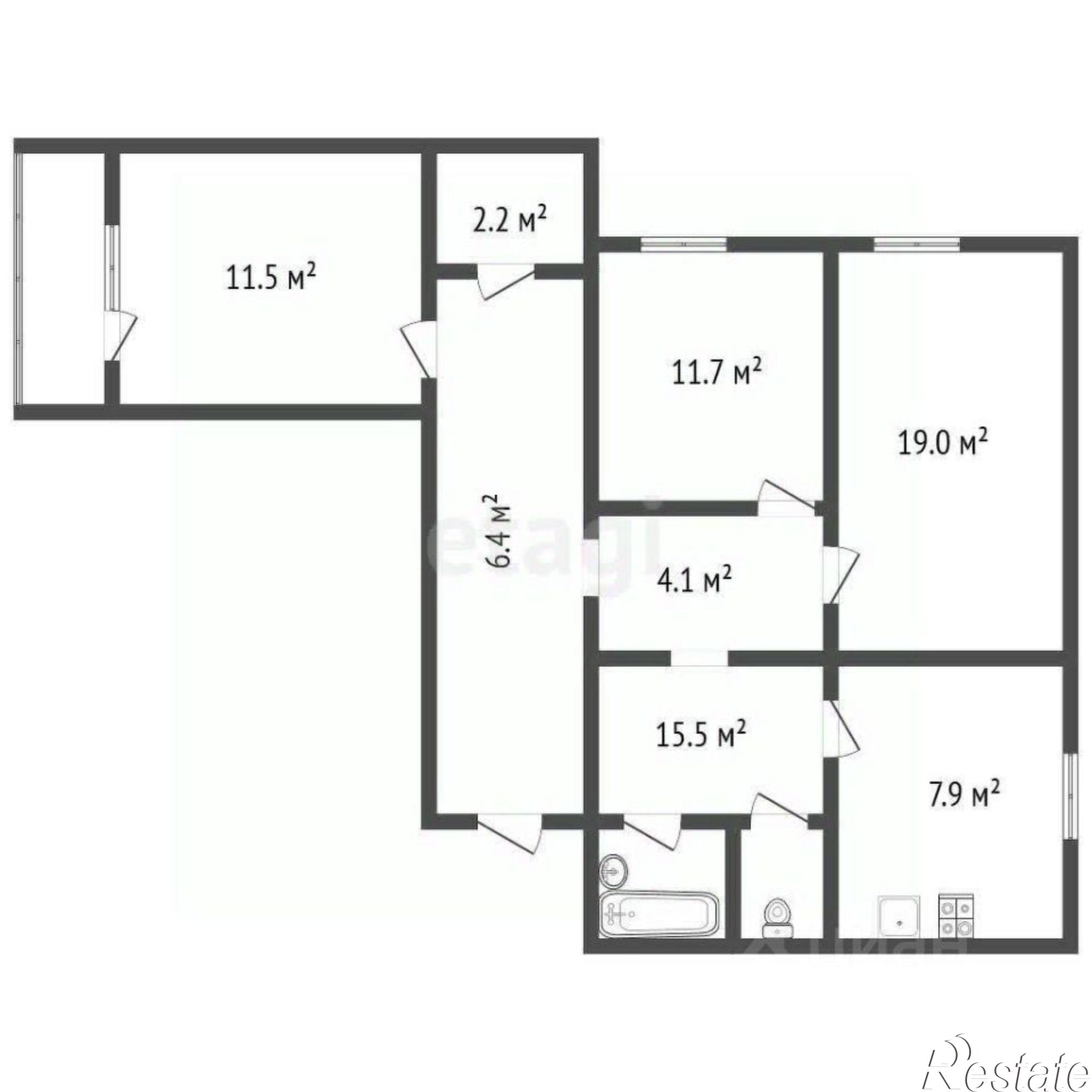 Купить квартиру за 5 899 000 рублей на Путиловская улица, 9А
