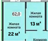 2-комн, 62кв м, этаж 12/17 ул Беговая, 223/4