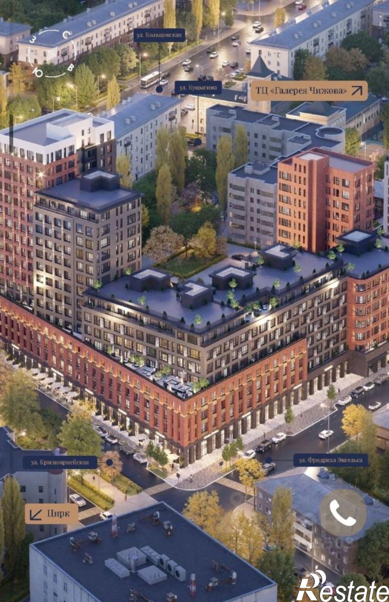 Купить квартиру за 14 208 200 рублей на улица Фридриха Энгельса, 88 стр.