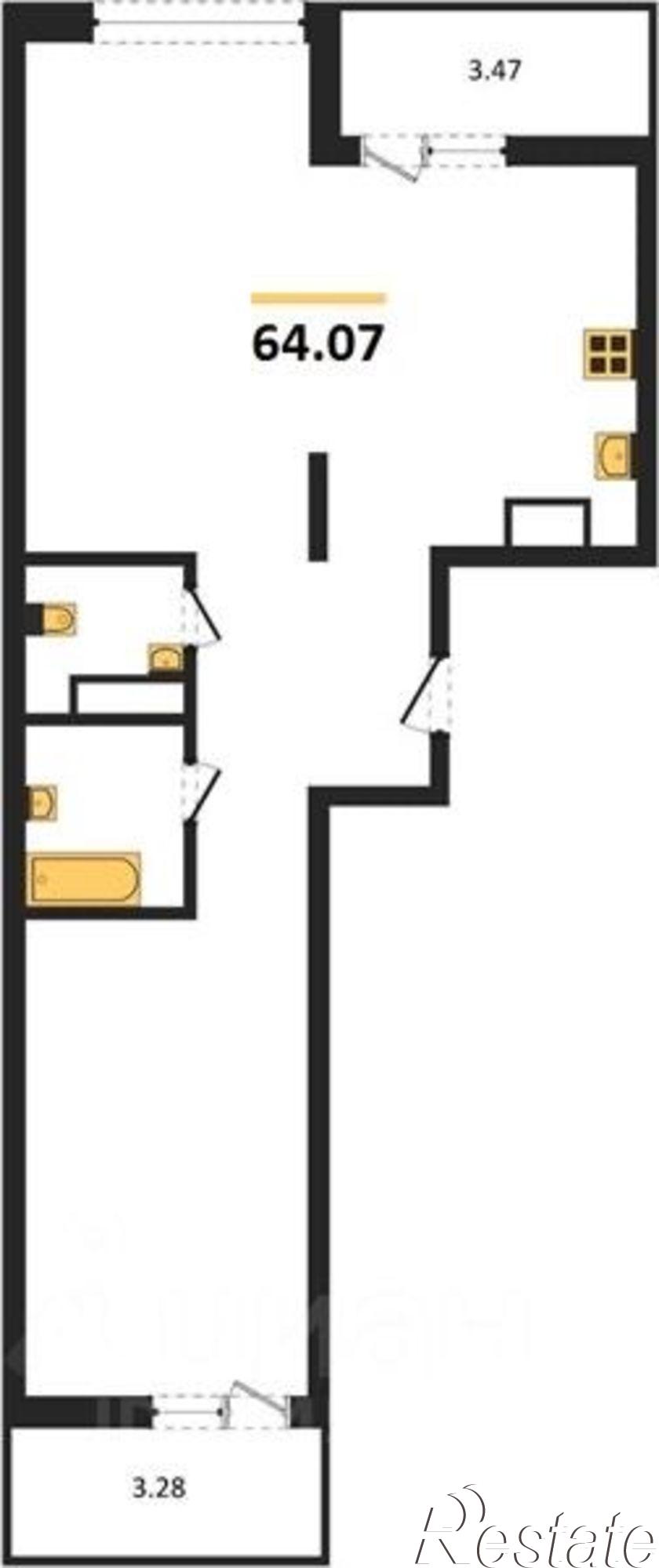 Купить квартиру за 14 208 200 рублей на улица Фридриха Энгельса, 88 стр.