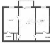 3-комн, 54кв м, этаж 4/4 улица Гайдара, 19