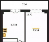 3-комн, 73 кв м, этаж 6/15 улица Путилина, 10В поз.2