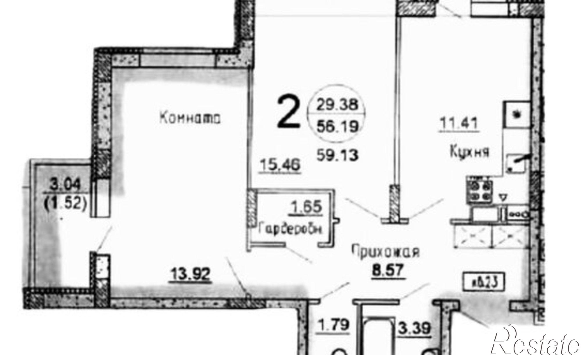 Купить квартиру за 4 400 000 рублей на ул Острогожская, 164/1