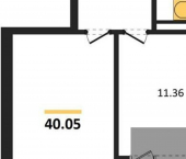 1-комн, 40 кв м, этаж 7/18 Московский пр-кт, 66