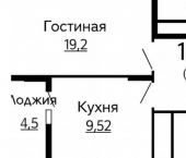 1-комн, 43кв м, этаж 15/28 ул Краснознаменная, 57/1