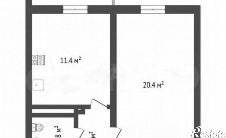 1-комн квартира улица Маршала Одинцова, 25Б/4,  д. 25Б/4