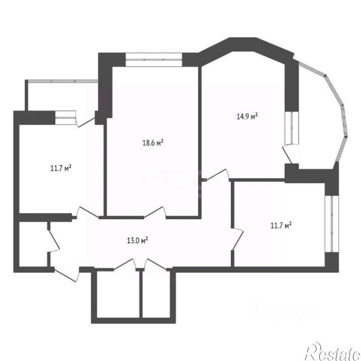 3-комн квартира ул Березовая роща, 54/1,  д. 54/1