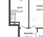 1-комн, 32кв м, этаж 13/20 ул Богдана Хмельницкого, 45А