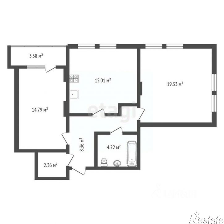 2-комн квартира ул Филатова, 30,  д. 30
