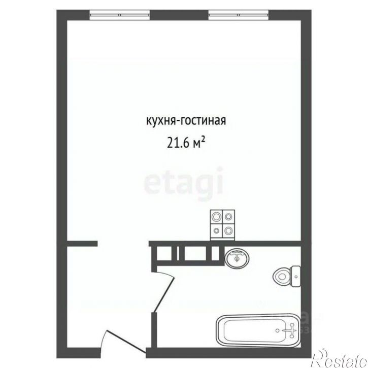 1-комн квартира улица Туполева, 21 А,  д. 21 А
