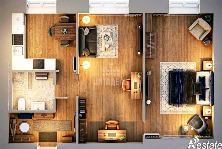 2-комн квартира ул Комиссаржевской, 21,  д. 21