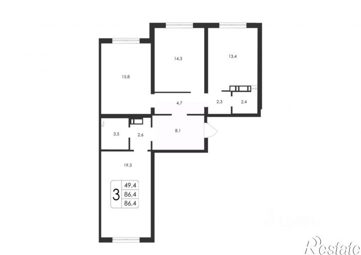 3-комн квартира в новом доме ул Шишкова, 144В,  д. 144В