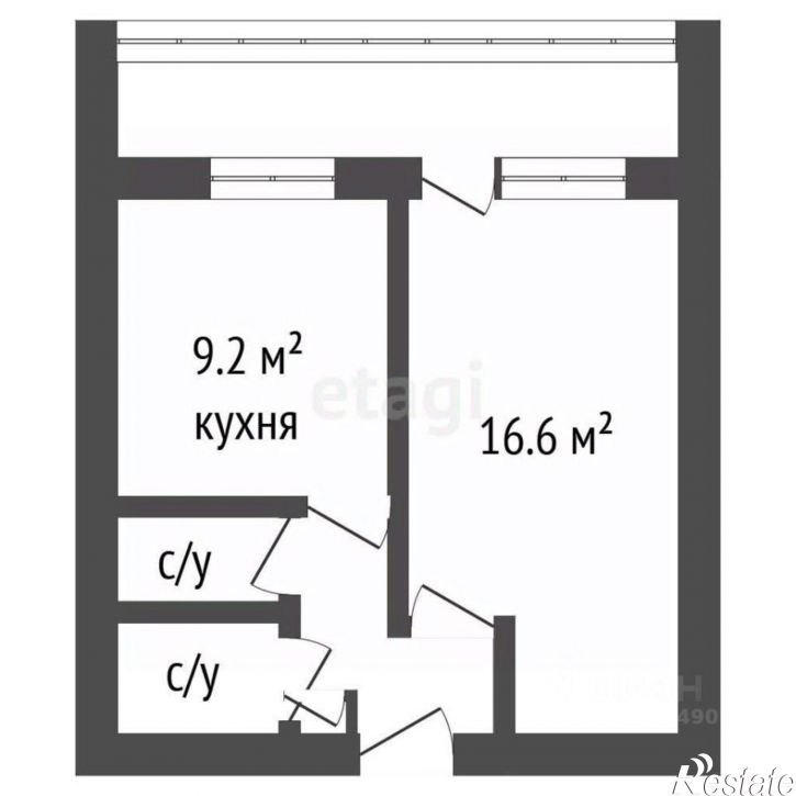 1-комн квартира ул Новосибирская, 16,  д. 16