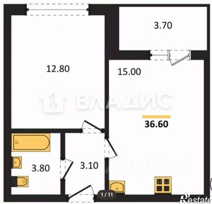 1-комн квартира проспект Труда, 93 к4,  д. 93 к4