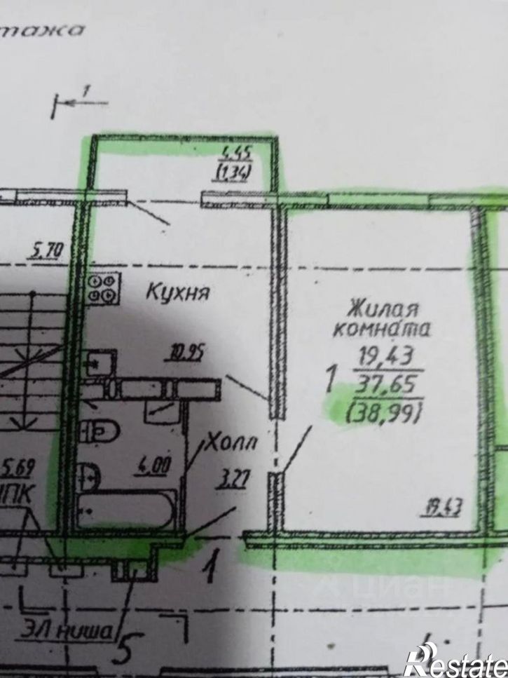 1-комн квартира ул Адмирала Чурсина, 4,  д. 4