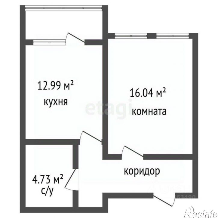 1-комн квартира ул Ворошилова, 1,  д. 1