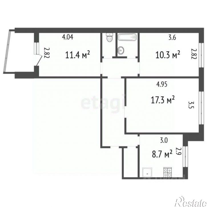 3-комн квартира улица 60-й Армии, 25,  д. 25