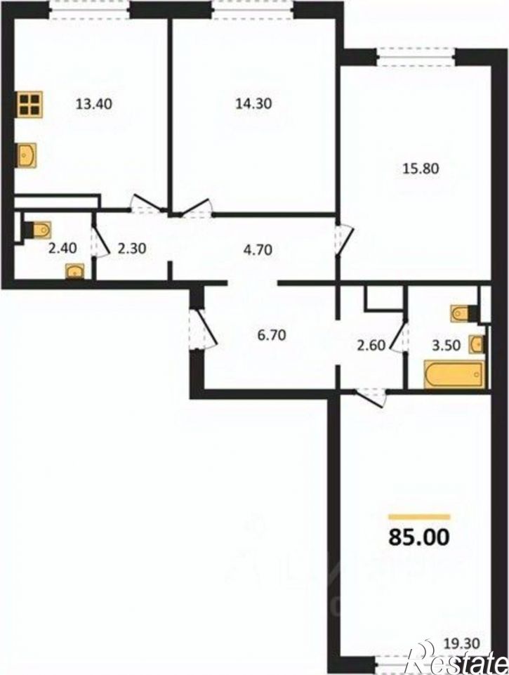 3-комн квартира в новом доме ул Шишкова, 144В,  д. 144В