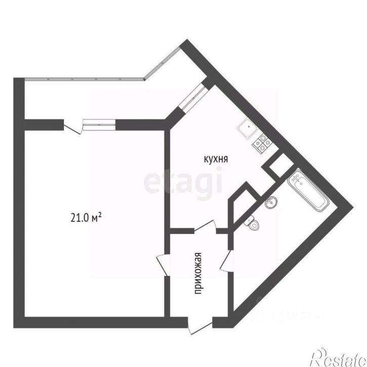 1-комн квартира ул Космонавта Комарова, 8а,  д. 8а