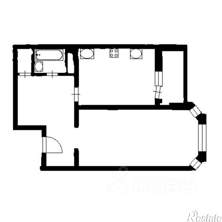 1-комн квартира ул Антонова-Овсеенко, 33б,  д. 33б