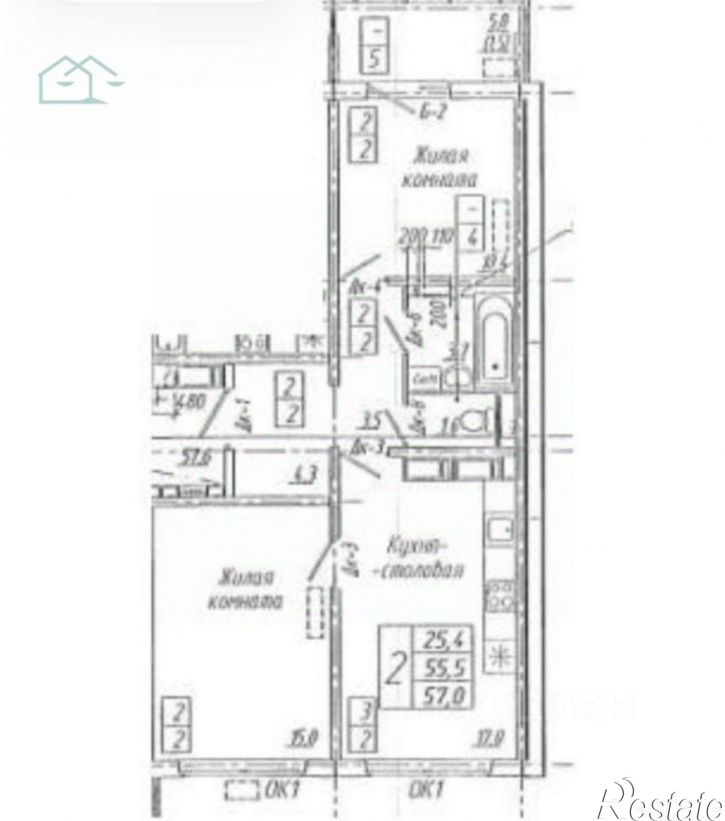 2-комн квартира пр-кт Труда, 93 2,  д. 93 2,  к. 2